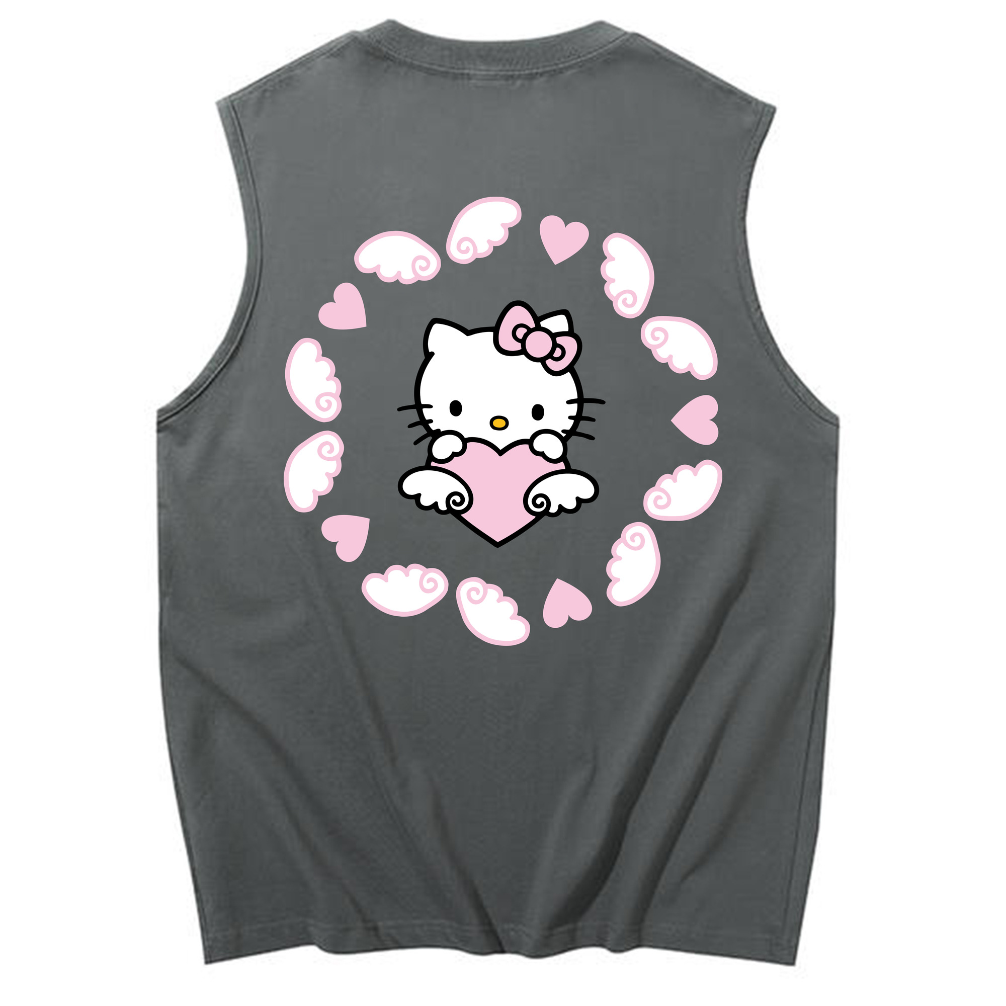 （画像用） Hello Kitty ハローキティ コットン100％タンクトップ（背面プリント）